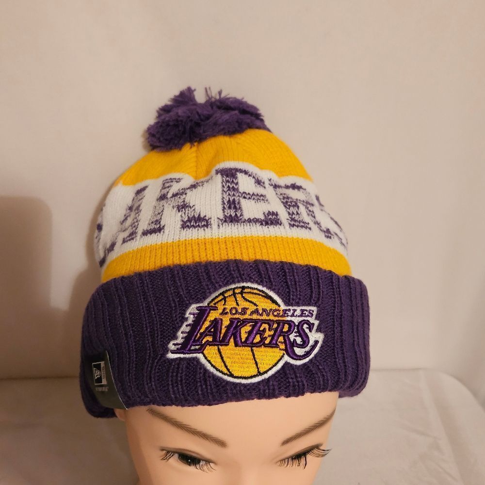 Los Angeles Lakers beanie hat.